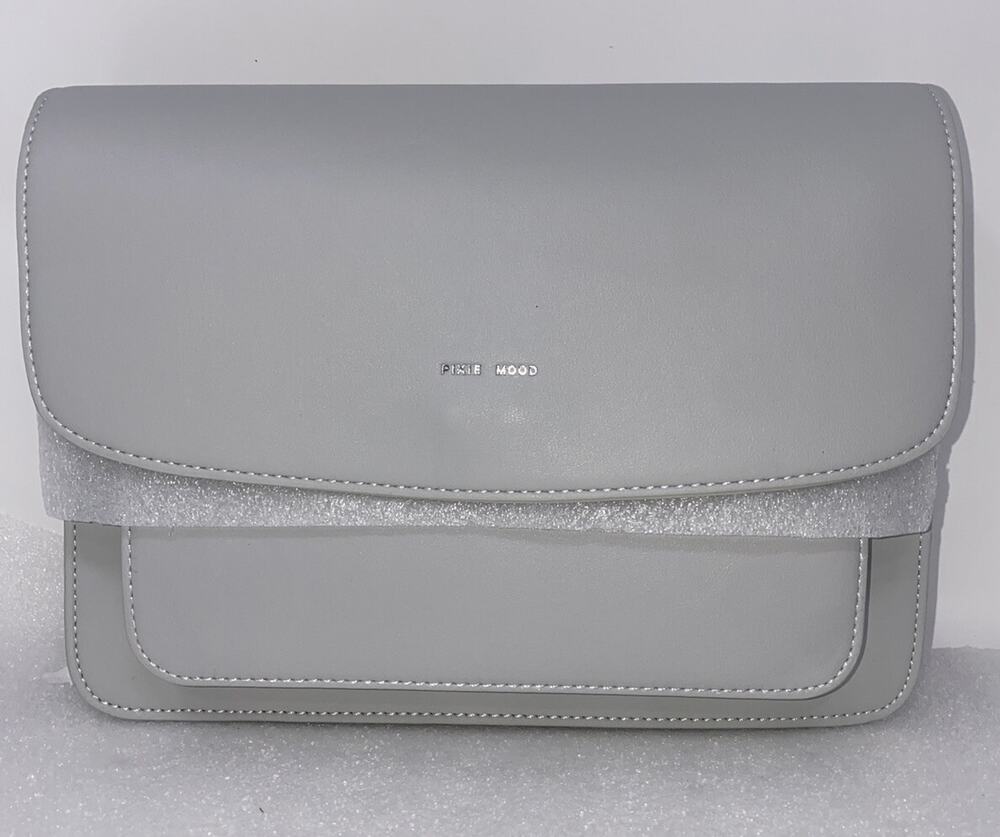 Pixie Mood Zoe Vegan Leather Crossbody Shoulder Bag Gray New with Tags Purse